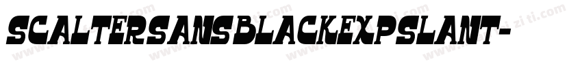 Scalter Sans BlackExp Slant字体转换